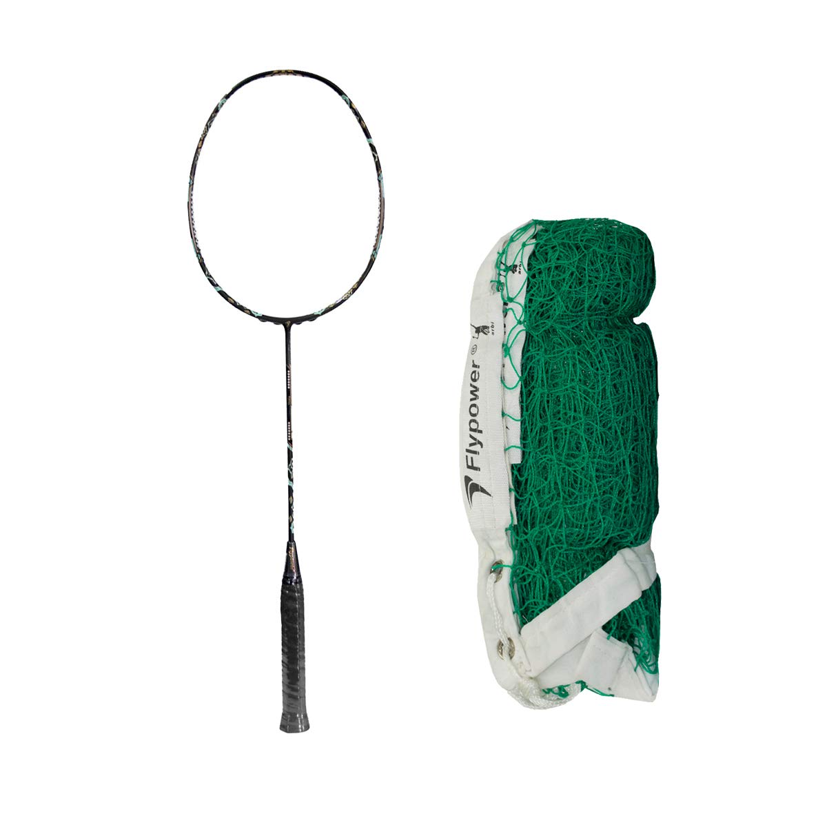 FLYPOWER Badminton Racket TIZONA with NET 650 Green-picture-29