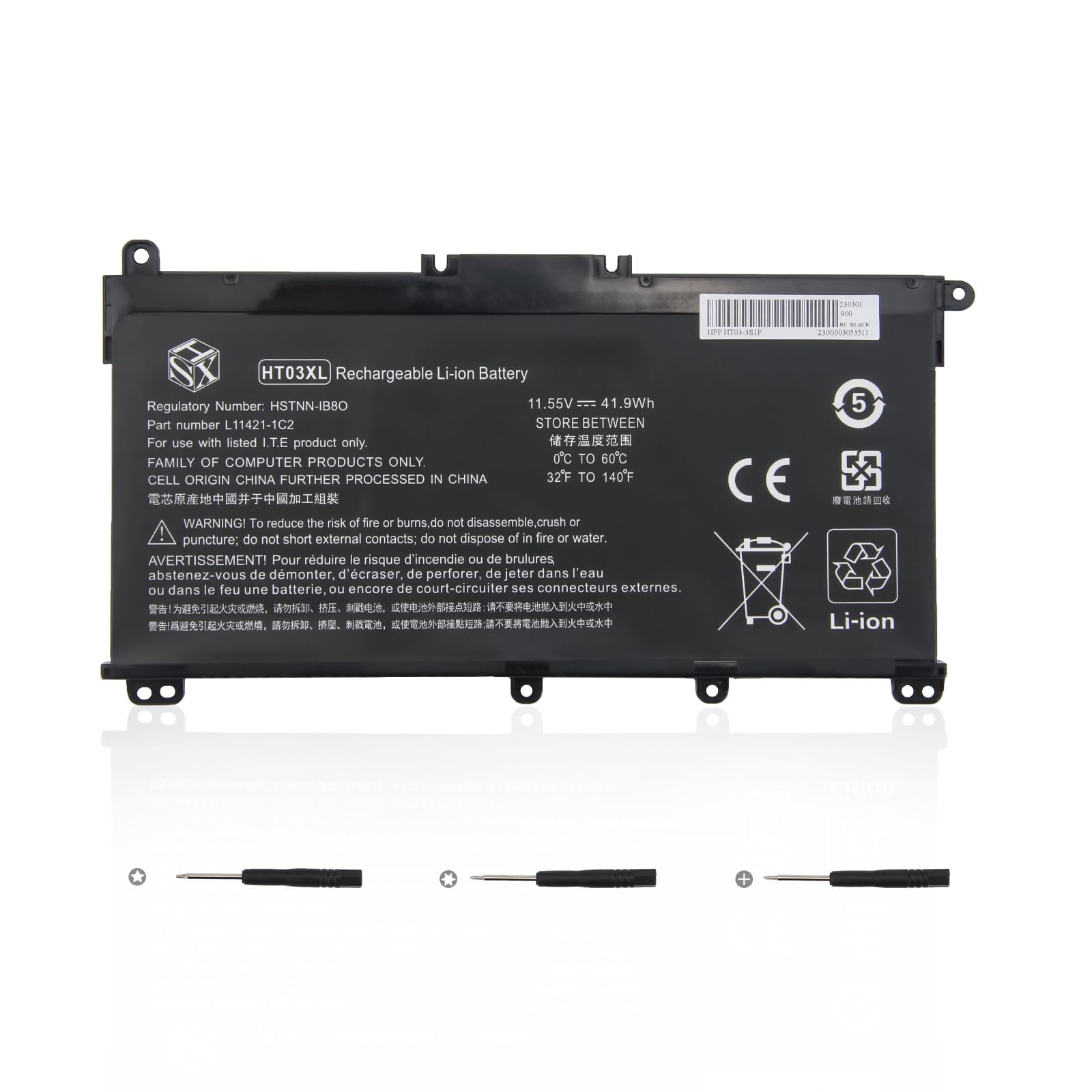 A AMANDA HT03XL L11119-855 Laptop Replacement Battery for HP Pavilion 14-CE 14-CF 14-CM 14-CK 14-DF 14-MA 14Q-CS 15-DA 15-CS 15-CW 15-DA 15-DB 17-by 17-CA HP 240 245 250 255 G7 340 348 G5 L11119-855