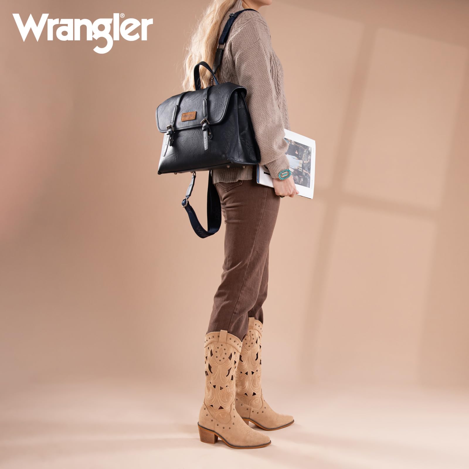Montana West Wrangler, zaino convertibile da donna, borsa messenger, borsa da lavoro per lavoro, viaggi, ufficio