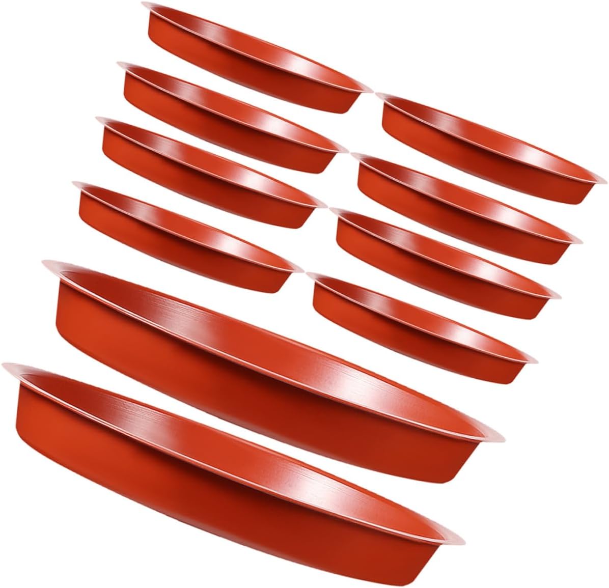 Mipcase 50pcs Plastic Plant Saucer Plant Trays for Pots Drain Trays for Garden Pot Holder Water