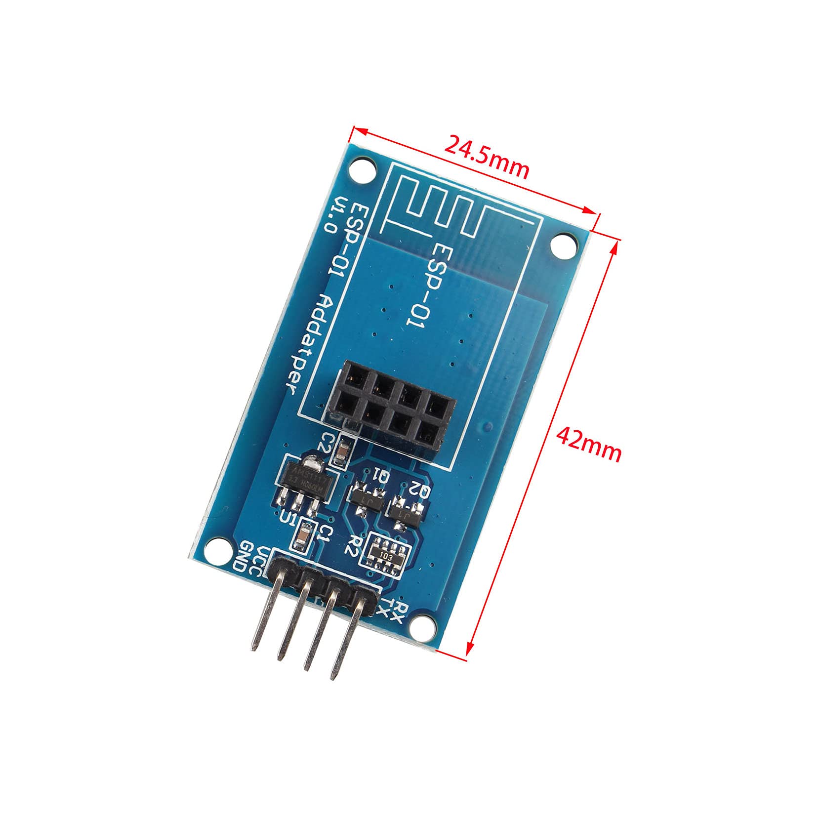 AZDelivery ESP8266-01S ESP-01S WLAN WiFi Modul 5V mit Relais Adapter