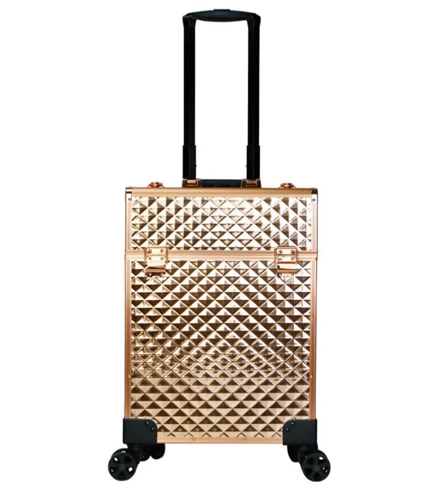 Neceser con Ruedas Maletín Organizador de Viaje con Ruedas, Neceser Maquillaje y peluquería, Estuche cosméticos for salón Belleza(White)