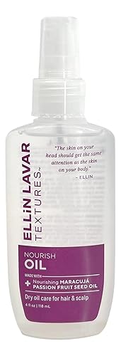 Ellin LaVar Textures NourishOil con maracuja y aceite de semilla de maracuyá – Cuidado de aceite seco para el cabello y el cuero cabelludo |