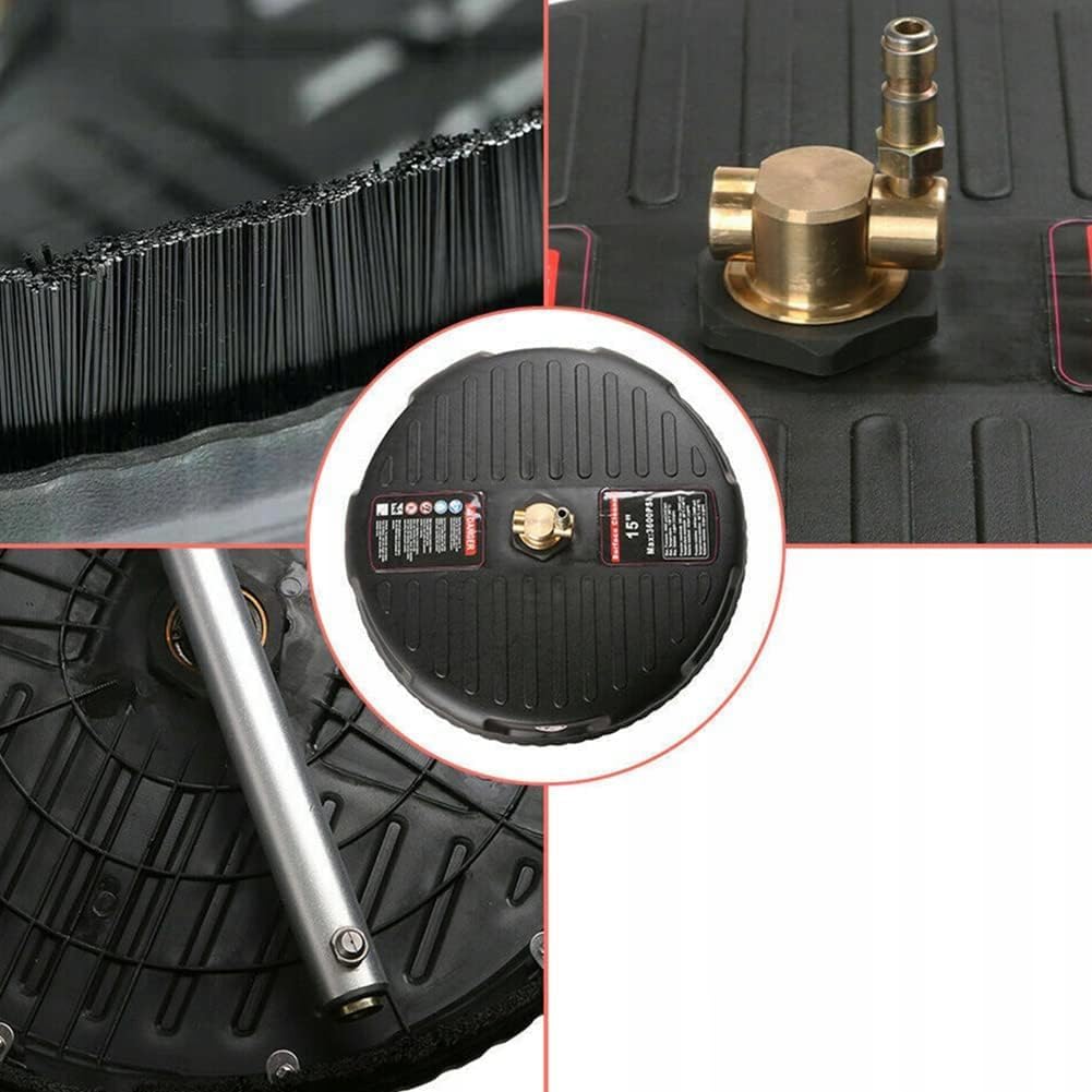 Rosfix Set T-Racer 15" pulitore per superfici + 1/4" lancia con 5 ugelli – 160 bar, 60 °C | per idropulitrice da 450 – 650 l/h | Ideale per pavimentazione, terrazza, cemento | accessori per la pulizia