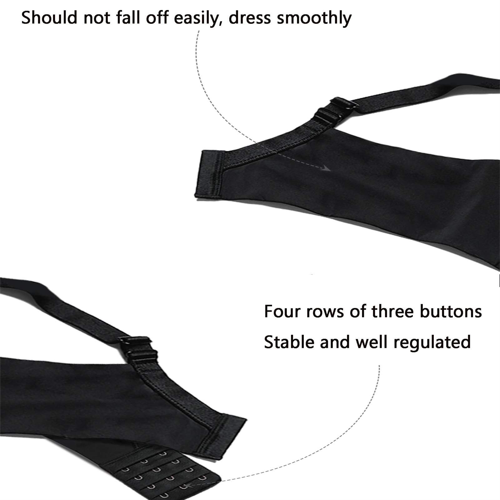 Sujetador sin alambres para mujer de talla grande,Comfort Revolution Wirefree Bralette de cobertura completa para uso diario