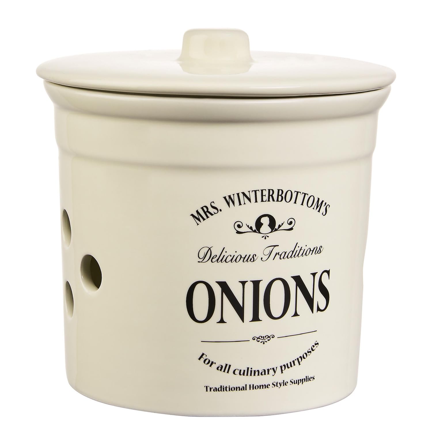 BUTLERS MRS. WINTERBOTTOM'S Cream Onion Jar Diameter 16.5 cm