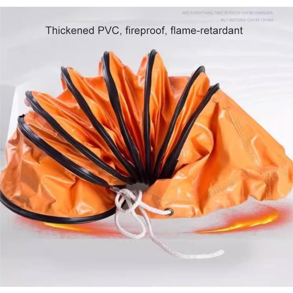 Tubo Flessibile per condotti, Tubo Flessibile in PVC ignifugo per impianti HVAC - Misure da 6" a 24", 2 m (6,6 Piedi) per condotti di Ventilazione di estrattori e ventilatori, Tubo di ventil