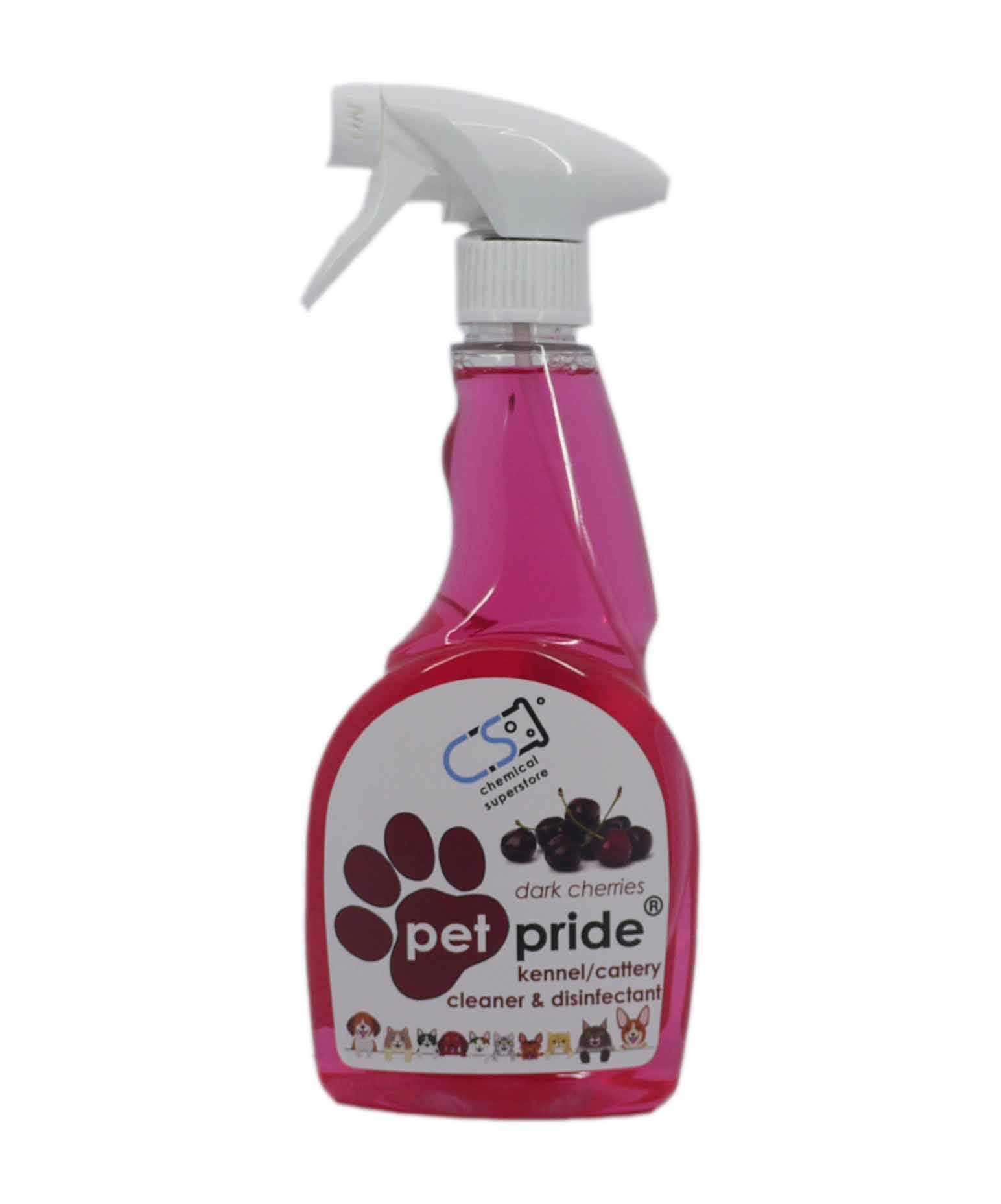 Pet Pride Disinfectant Ready to Spray Cleaner Deodoriser - Paw Friendly 500ml (Dark Cherries)