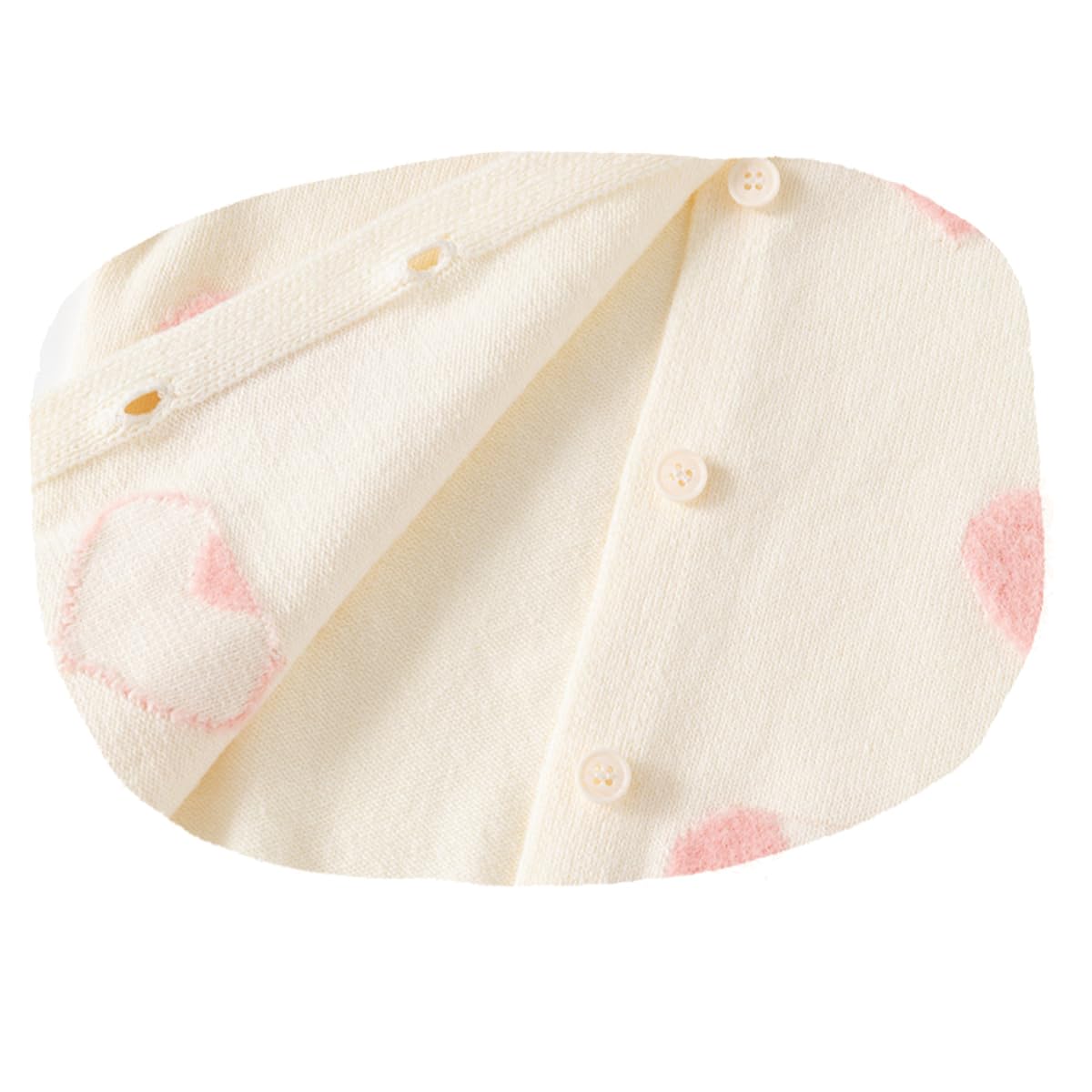 Cárdigan de Punto para Niña Bonito Suéter de Algodón con Corazones y Flores Cárdigan para Otoño e Invierno Abrigo Ropa para Niñas 12 Meses a 5 Años