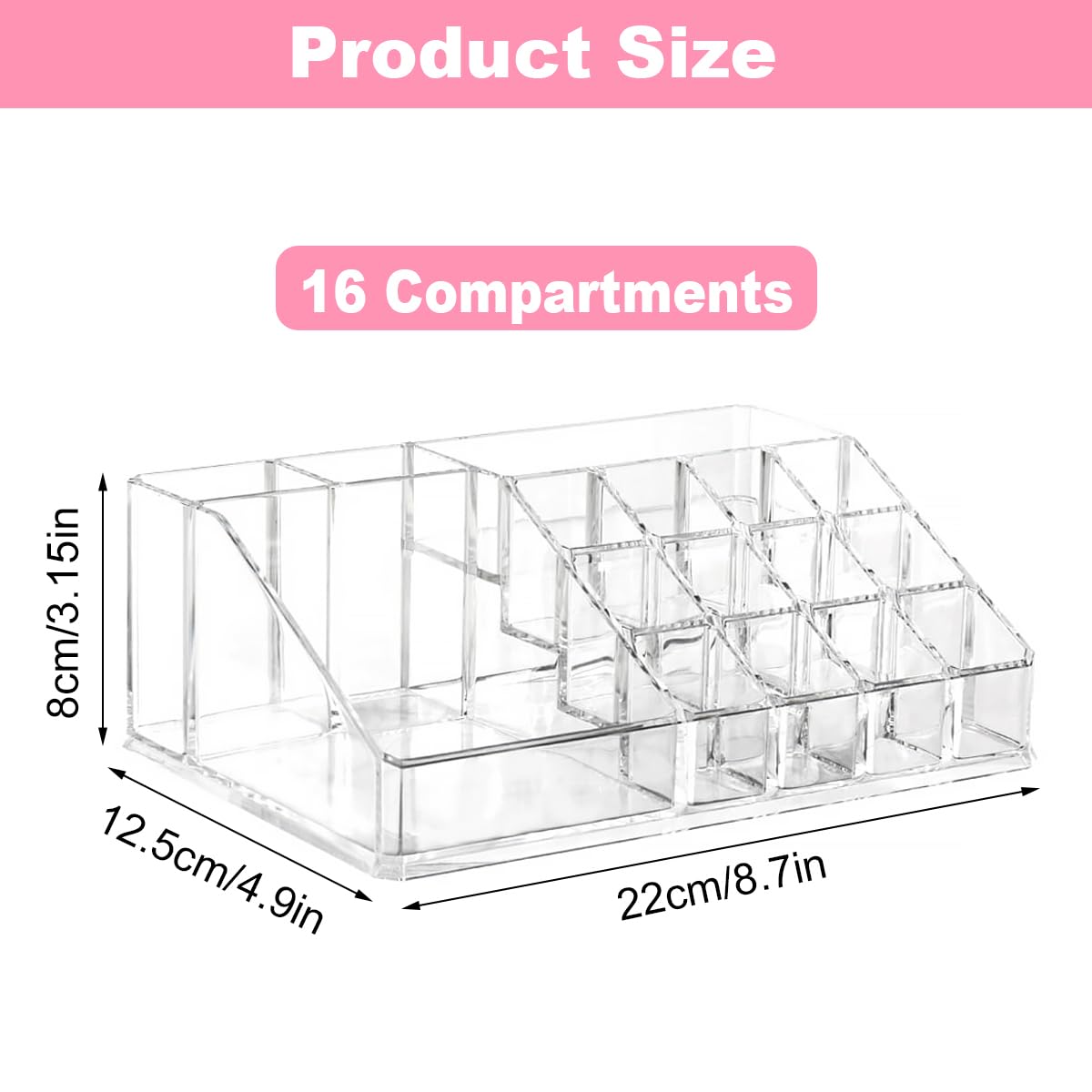 Lolalet 3 Stuks Lipstick Organizer Opbergdoos Vis Vorm Clear Lippenstift Display Stand Lipgloss Organizer Storage Holder