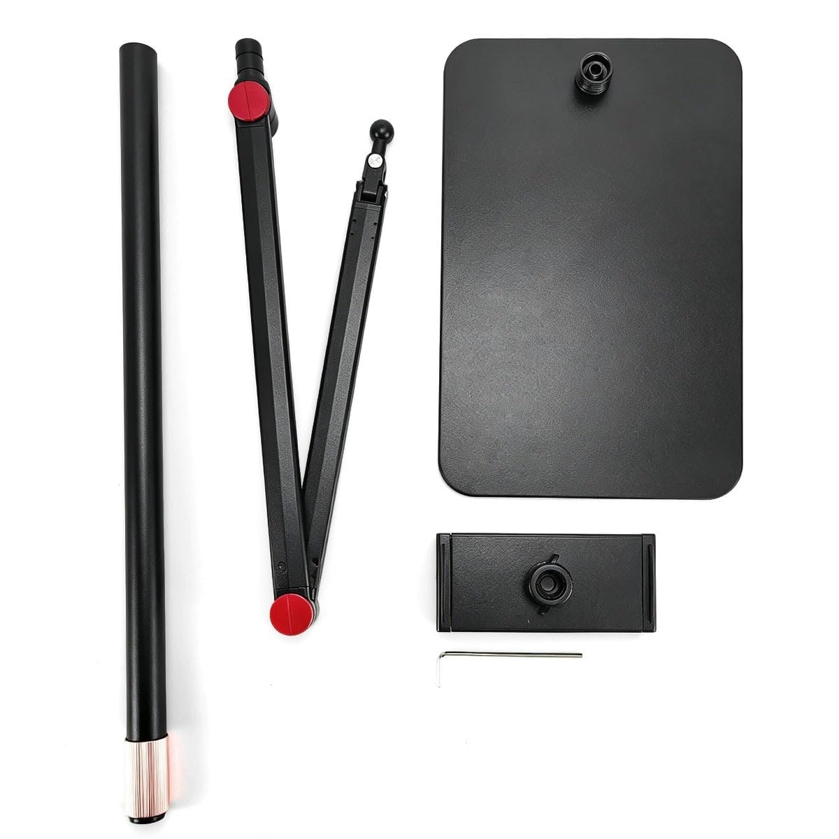 INF Support de sol pour tablettes et téléphones avec deux bras réglables