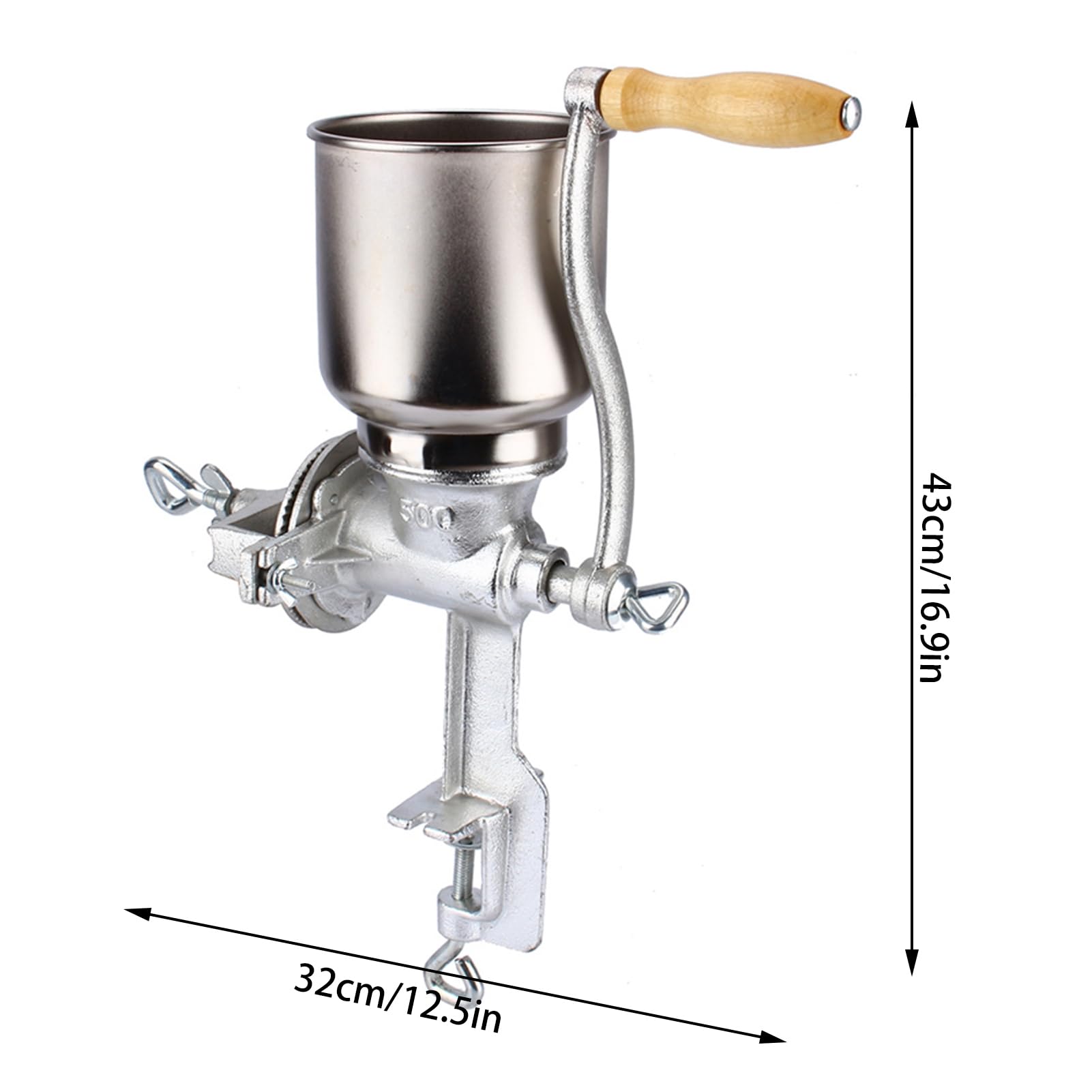 Manual Grain Grinder Machine, Corn Nut Flour Mill Kitchen Tool Equipment for Kitchen Use