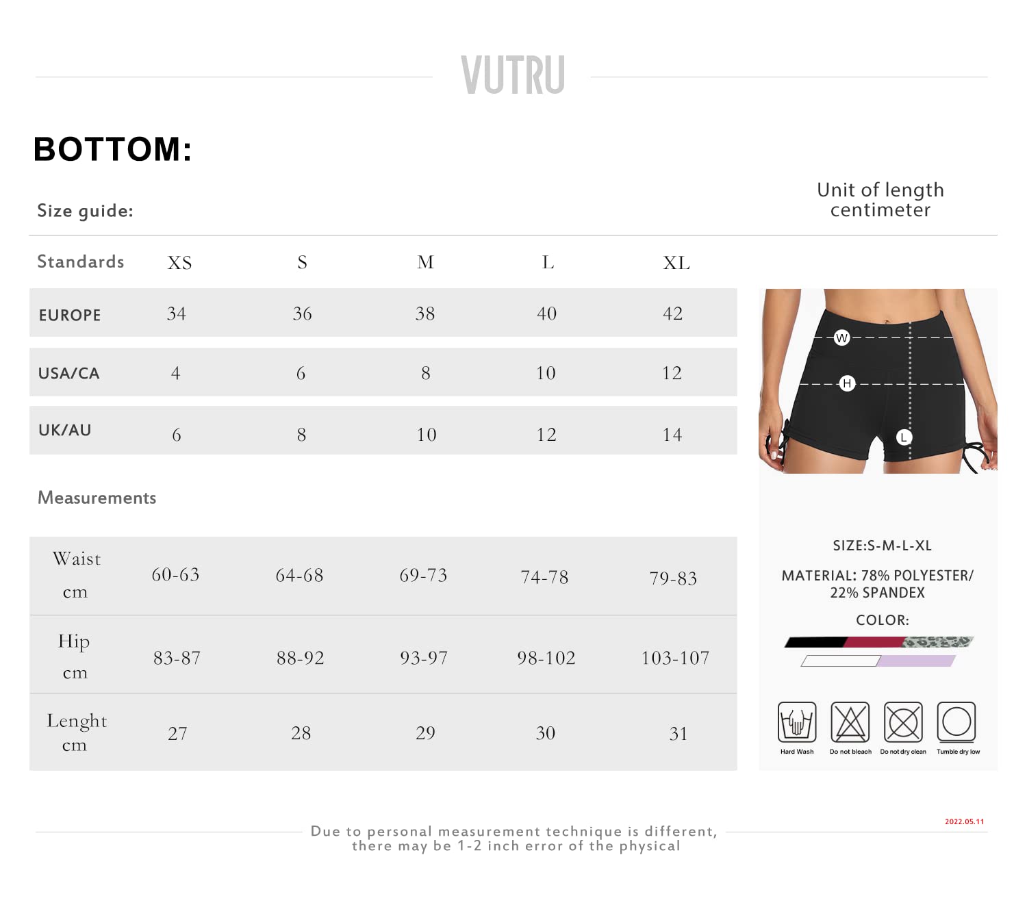 VUTRU Short de Bain Taille Haute pour Femme à Séchage Rapide - Pantalon de Yoga Leggings