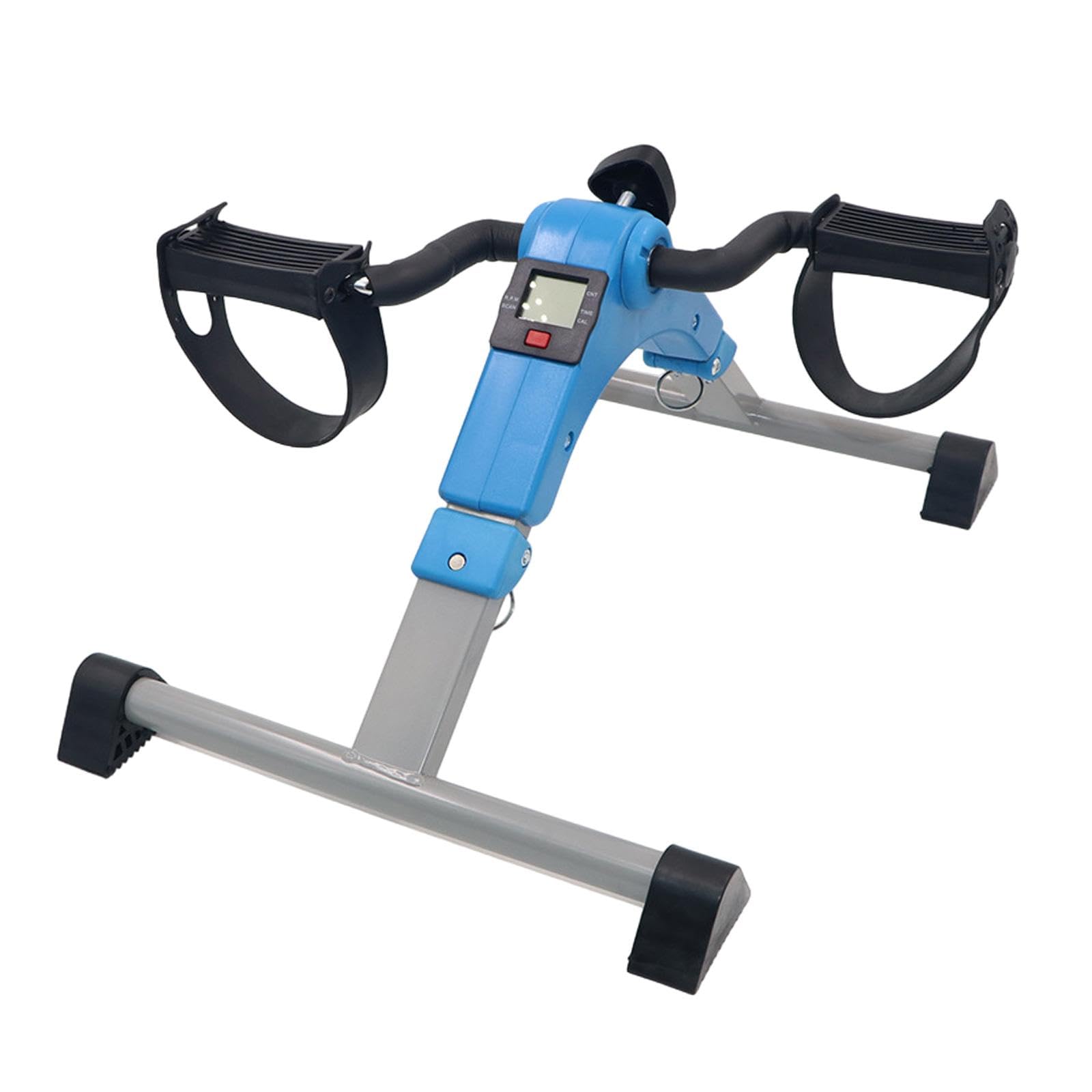 mini exercise bike stepper mini pedal exerciser for household workout office blue