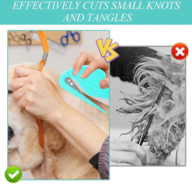 Foto 7 de 7 de 6 Peines de Nudos para Mascotas, Removedor de Pelo, Abridor de Cartas