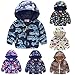 Produktbild ROMIDA 1-6 Years Jacken Jungen Mädchen Mode Süßer Druck Plüschjacke Winterjacke Warm Teddy Hoodie Kapuzenjacke Parka Jacke Übergangsjacke Kapuzenjacke Übergangsjacke