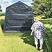 Abba Patio 8 x 14 Feet Storage Shelter Outdoor Shed Heavy Duty Canopy | Rollup Door, Grey