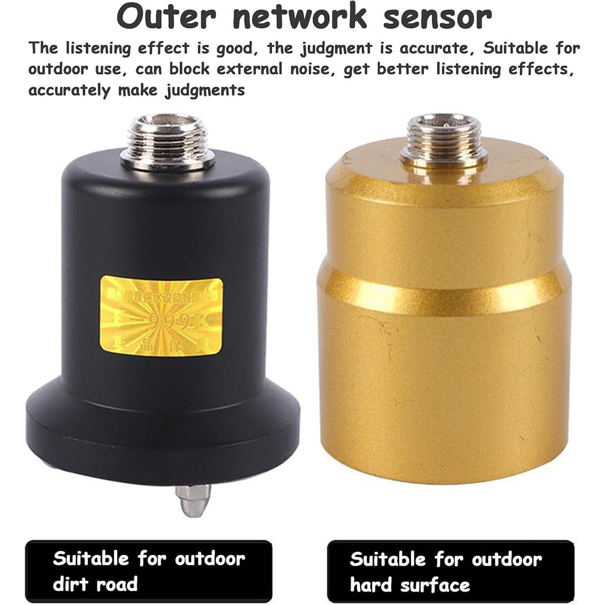 Detector de fugas de agua, sensor geófono para interiores y exteriores con auriculares y 4 ajustes ajustables para fontanería y calefacción por suelo de gas