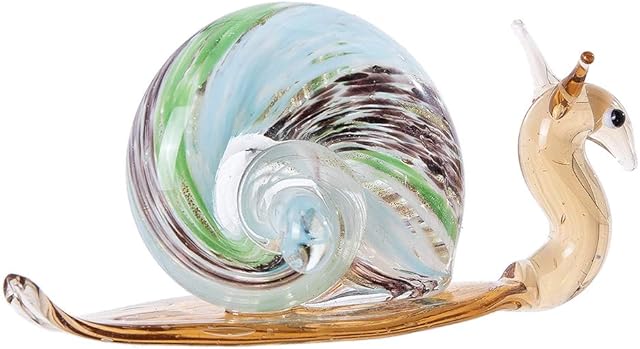 crystalsuncatcher Small Snails Glass Figurine Animal Gifts Statue Home Office Decorations Ornament Handmade Blown Birthday Gifts