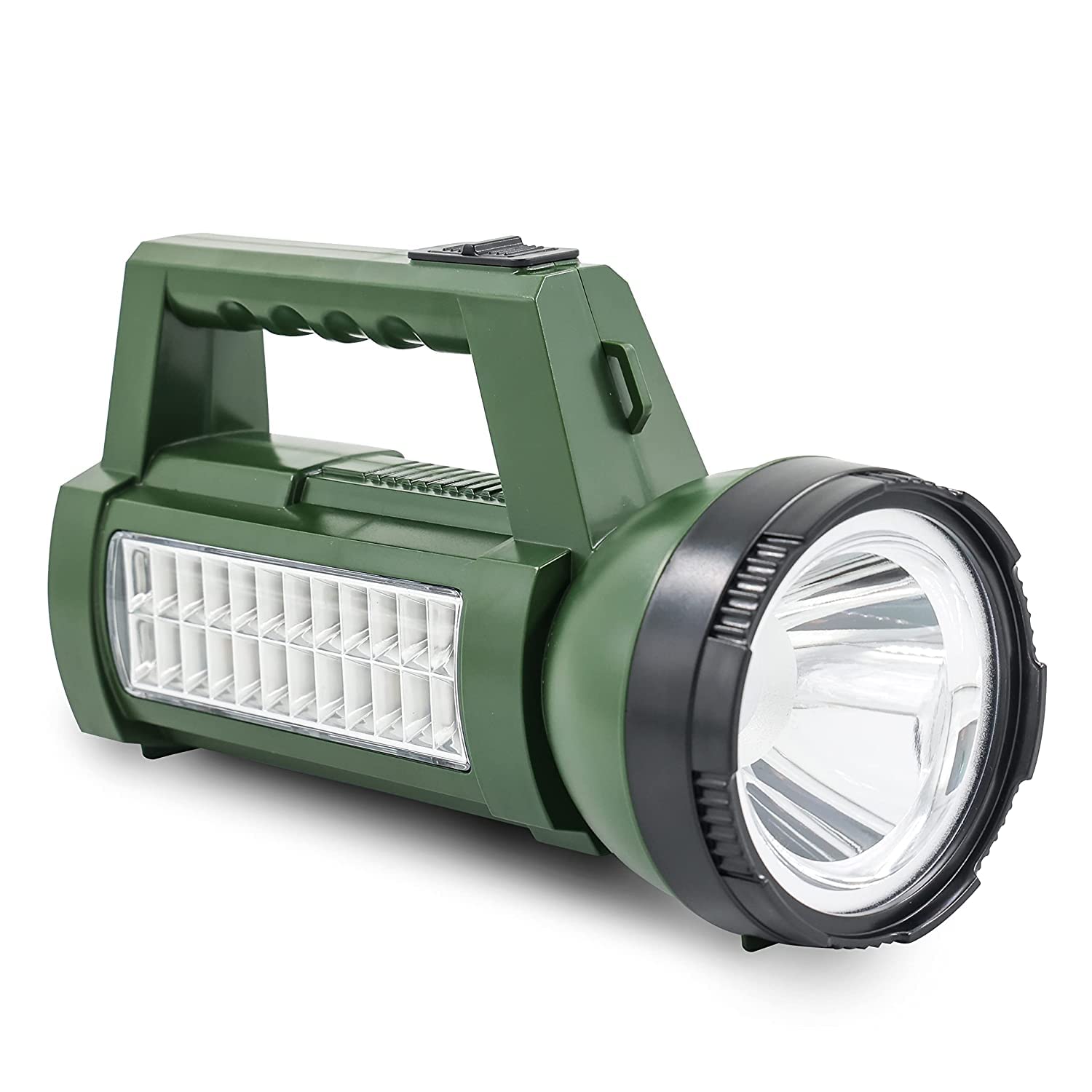 ECOSKY High Power Searchlight With Built-in Rechargeable Flashlight - High Brightness, Multicolor, Plastic