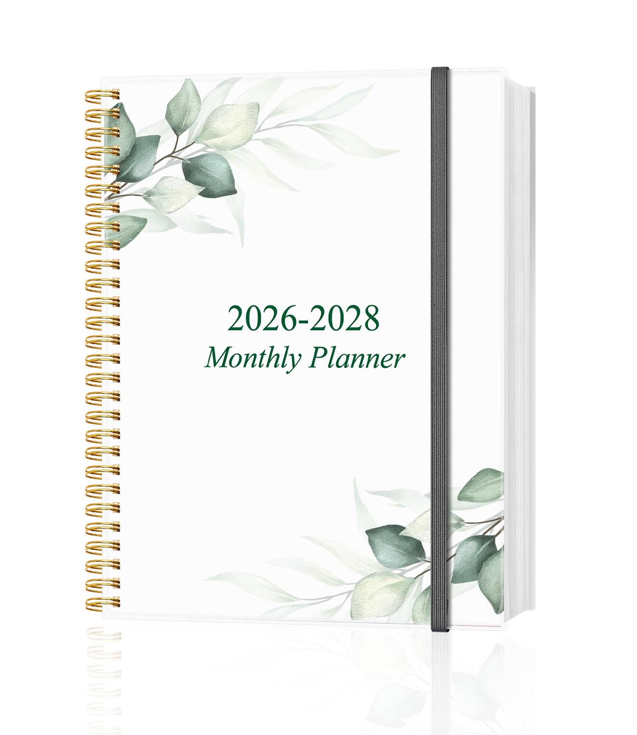 Planer miesięczny na rok 2026-2028, trzyletni kalendarz od stycznia 2026 do grudnia 2028 r., z wiązaniem spiralnym, kieszenią wewnętrzną, elastycznym zamknięciem, planer 36-miesięczny do domu, szkoły