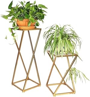 Stojak na doniczkę na kwiaty Stojak na rośliny Model podłogi wewnętrznej Stojak na rośliny do doniczek wewnętrznych lub zewnętrznych - Metalowy uchwyt na rośliny doniczkowe do salonu Patio ogrodowe -