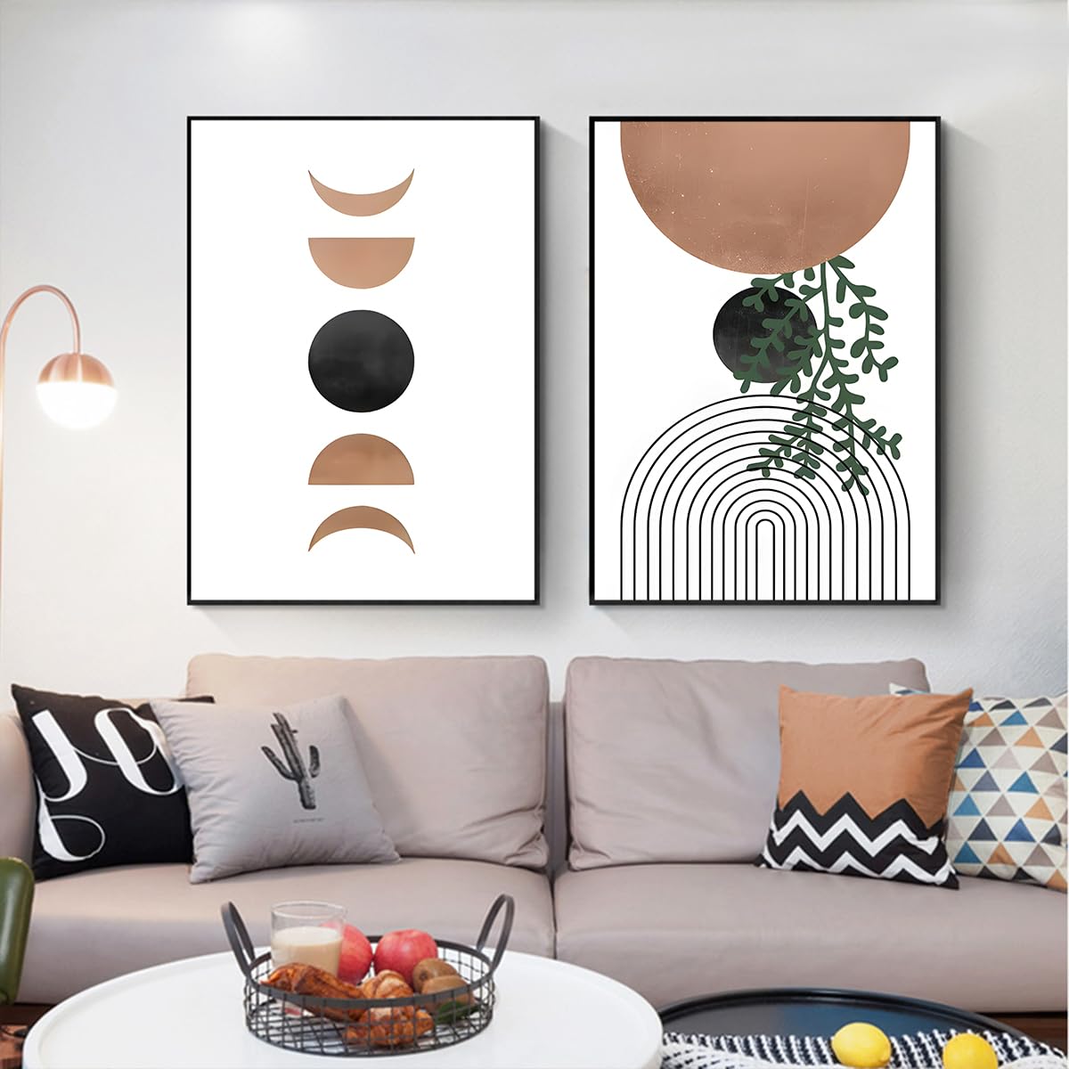 KXHHYB - Abstract Line Geometry Poster - Images modernes - Décoration murale - Style bohème - Images murales - Ligne d'art - Sans cadre - A - 50 x 70 cm x 3