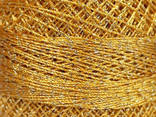 Bright Gold Silver Metallic Braid Thread Camellia - 20 Gram