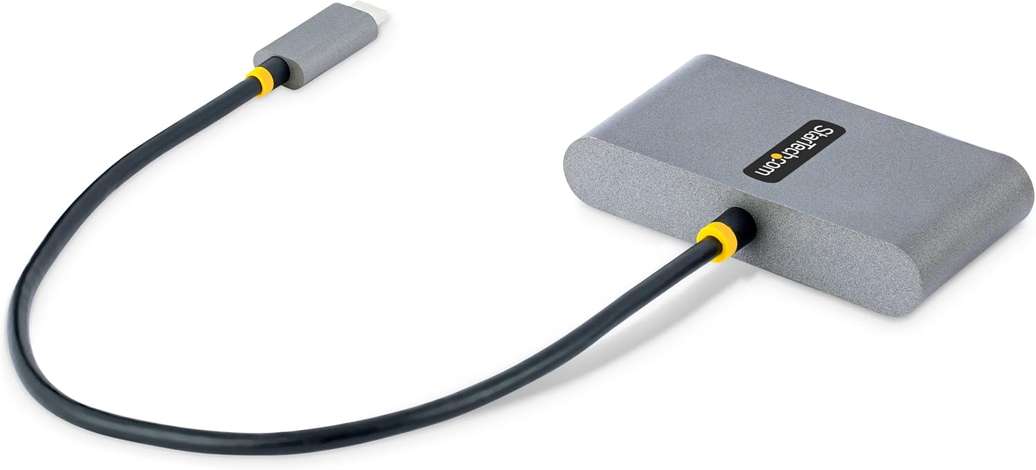 StarTech.com 4-Port USB-C Hub with 100W Power Delivery Pass-Through - 2X USB-A + 2X USB-C - 5Gbps - 1ft (30cm) Long Cable - Portable USB Type-C to USB-A/C Hub - USB-C Splitter (5G2A2CPDB-USB-C-HUB)