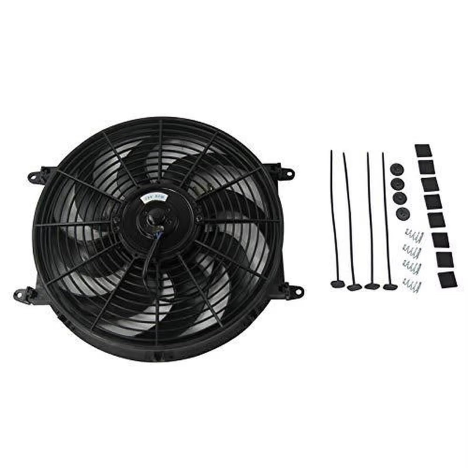 Motor coche Radiador eléctrico Ventilador Refrigeración Motor Aceite Aluminio Radiador Motor Universal Intercooler Enfriador Aceite Ventilador Empuje Refrigeración Lgado 12 14 Pulgadas 12V(12Inch)