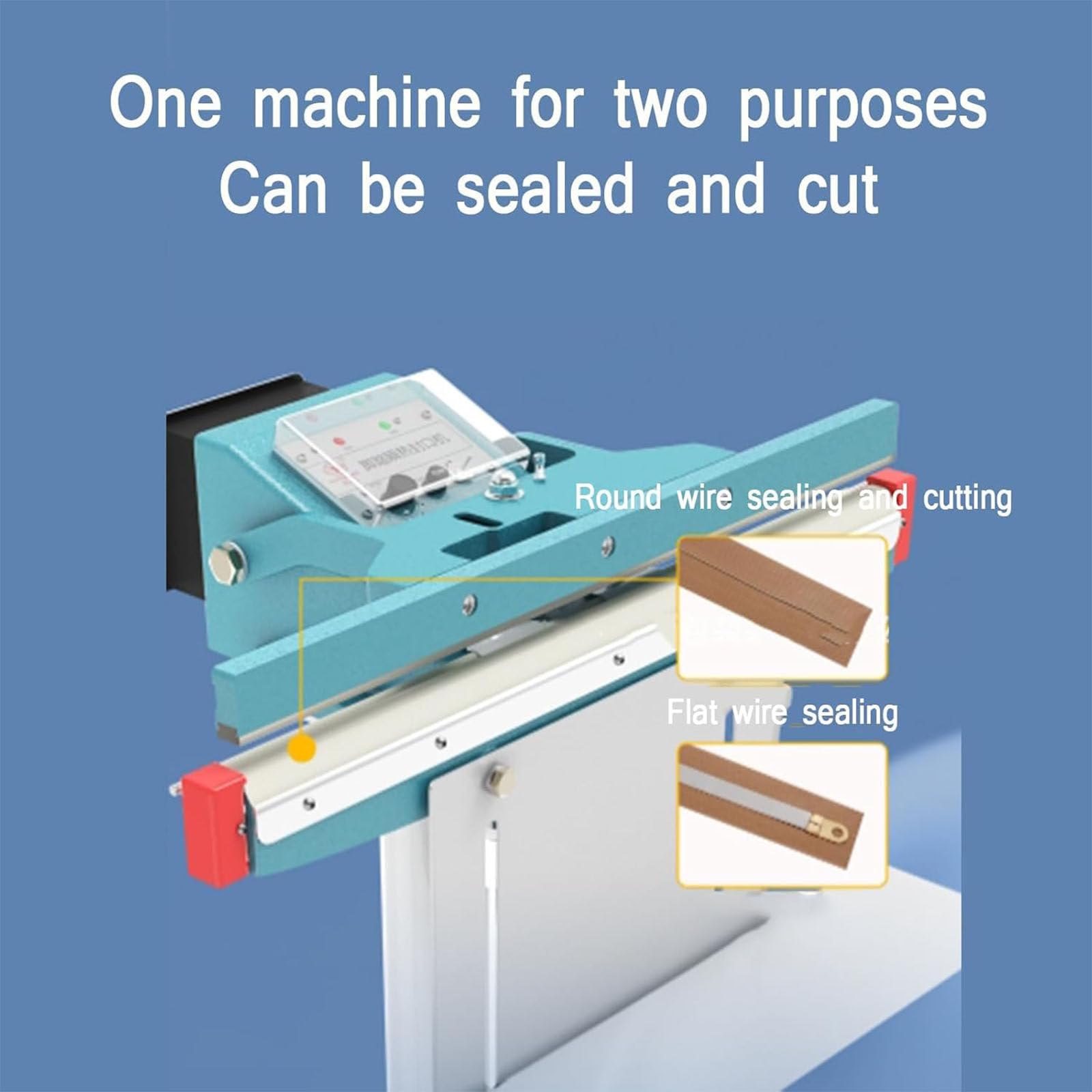 Machine à sceller à chaud avec pédale, scellant à impulsion pour sacs en Mylar, longueur d'étanchéité 350/450/650 mm, temps d'étanchéité 0,2 à 2 secondes, compatible avec sacs en plastique PE/PP
