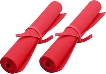 EVA Foam Roll | High Density 85kg/m3 | 2mm Thick | 48"x14" | Ideal for Cosplay, Crafts, DIY Projects Red 2pcs