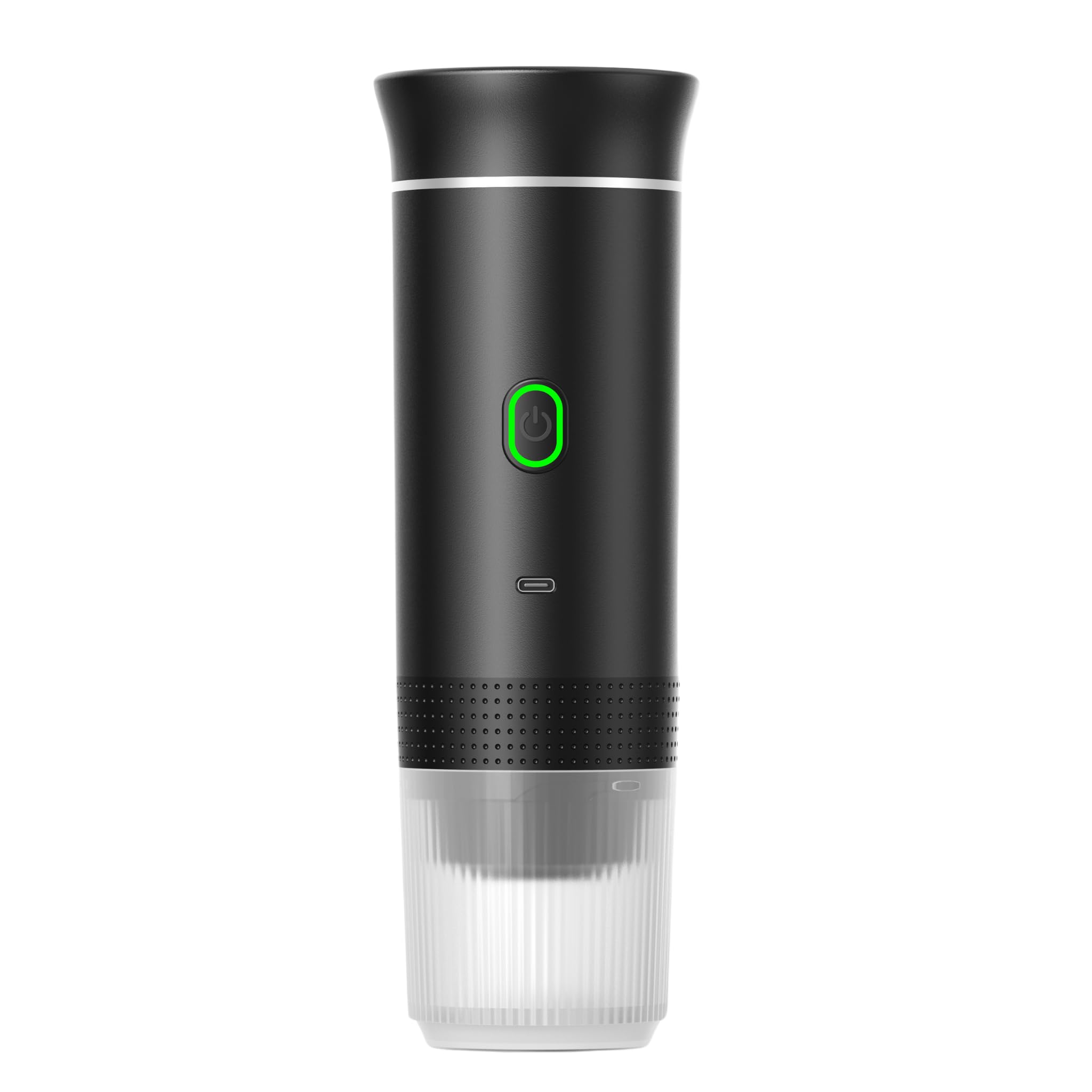 Portable Capsules Coffee Maker, 3 in 1 Travel Espresso Machine, Wireless, Small Capsules, Large Capsules, Ground Coffee, Portable Coffee Machine for Office, Home, Car, Camping (Black)