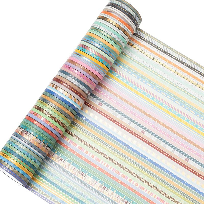 60 rolek Chudy Gold Washi Tape Set Dekoracyjna taśma Washi Glitter Naklejka