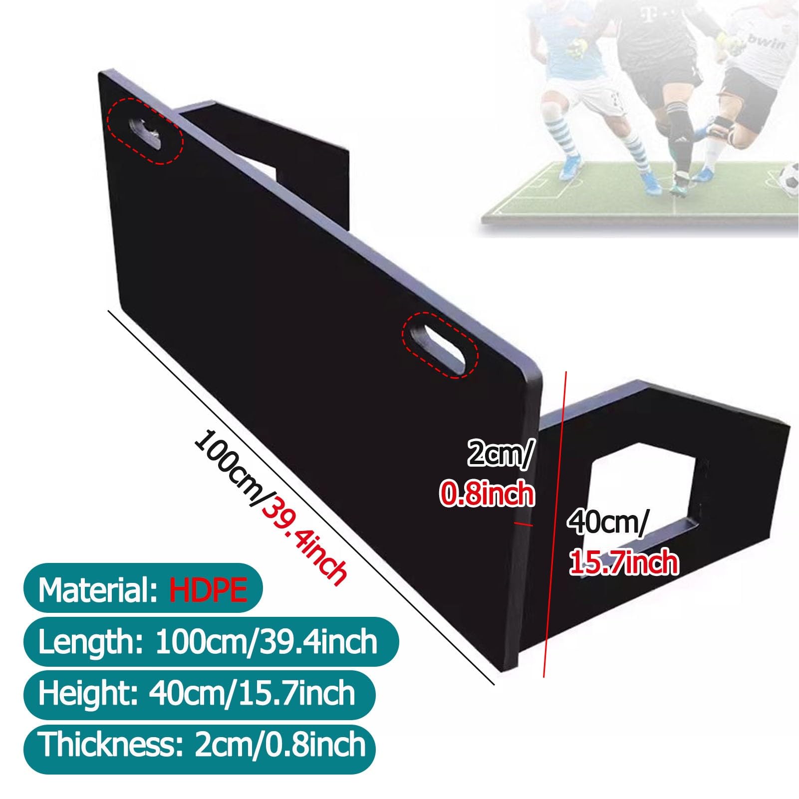 Grande tavola rimbalzante per allenamento da calcio, rampa di ritorno per calcio pieghevole resistente/attrezzatura per allenamento da calcio, per passaggio di palla e allenamento di rimbalzo (color