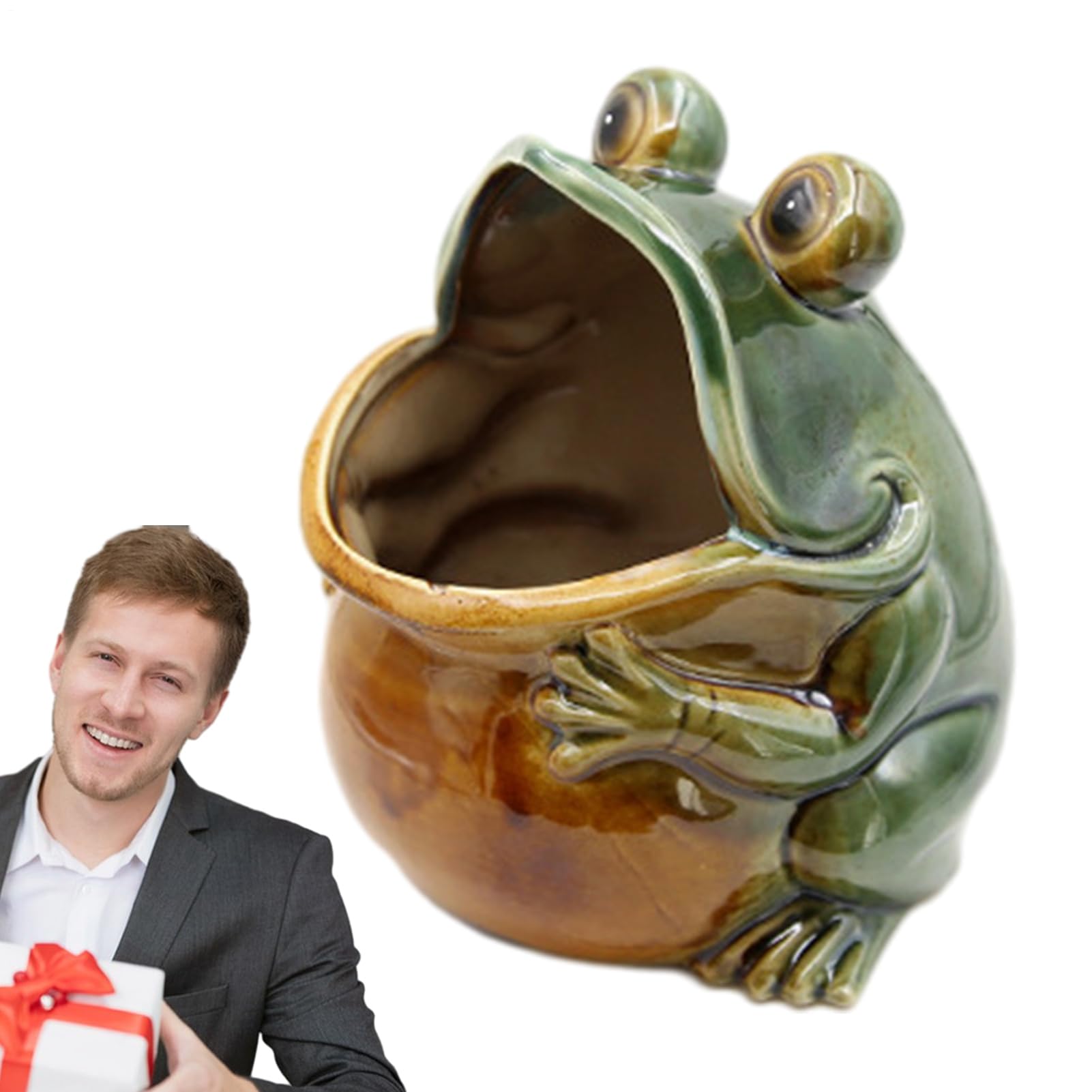 Generisch - Figurka ogrodowa, figurka, figurka outdoorowa do ogrodu – | urocza figurka ceramiczna, statuetka symulacyjna, ornament bonsai, dekoracja do rzemiosła, dekoracja ogrodu domowego