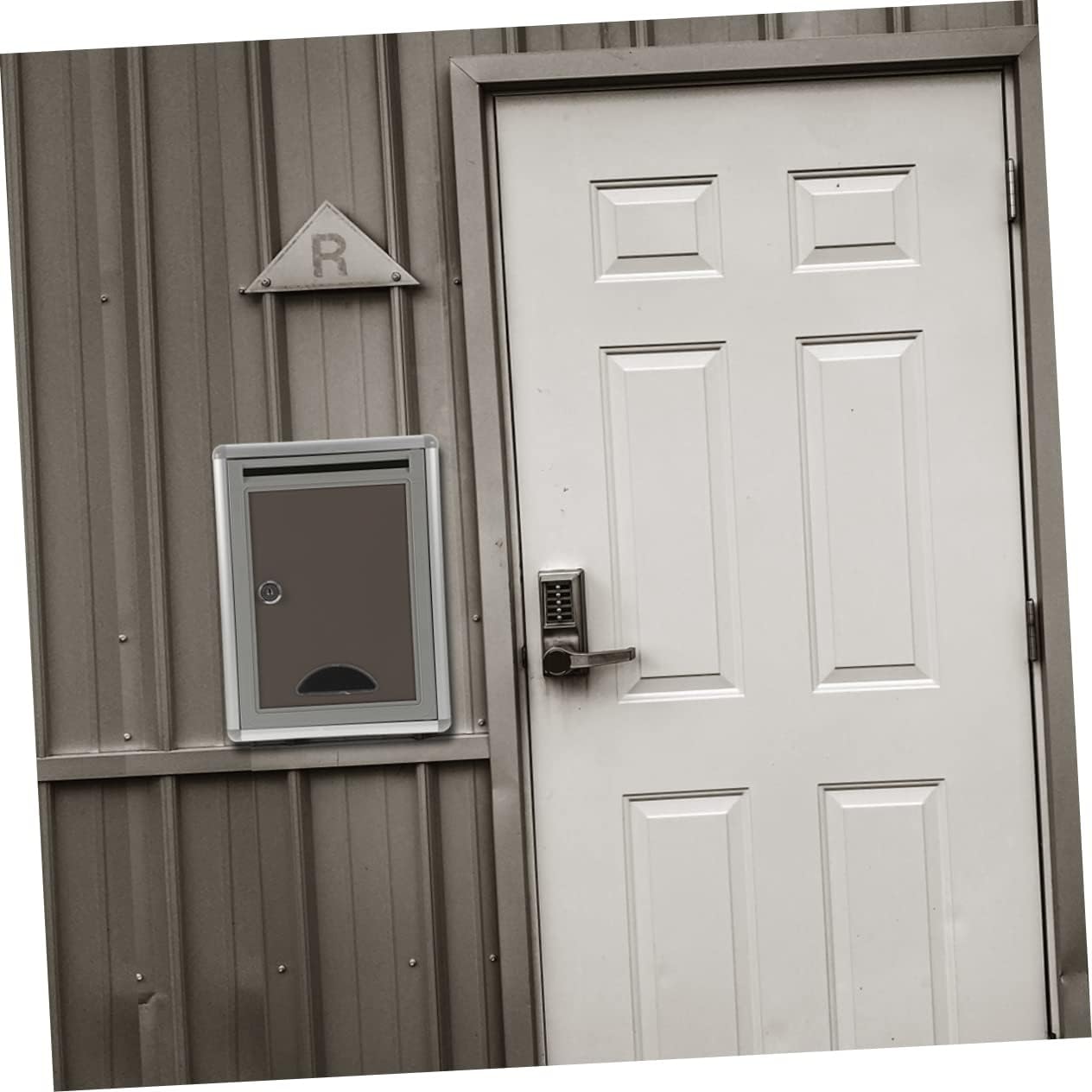 2pcs Metal Wall Mount Mailbox Key Lock Storage Box for Home Office Easy to Install