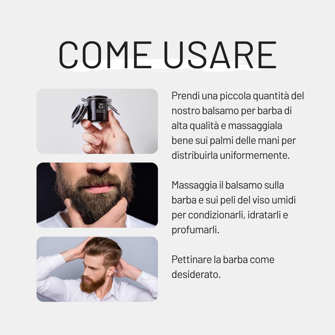 ZOUSZ Gold Oud Premium Beard Balm - Burro per la cura della barba e della pelle con profumo ipnotico di oud terroso per uomini con oli naturali - Idrata, condiziona, elimina la forfora, 50g