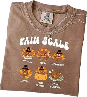 Thanksgiving Turkey Pain Scale Sweatshirt – Funny Nurse & Doctor Shirt, Fall Hospital Workwear, Cute Healthcare Worker Gift for Autumn Holidays Multi