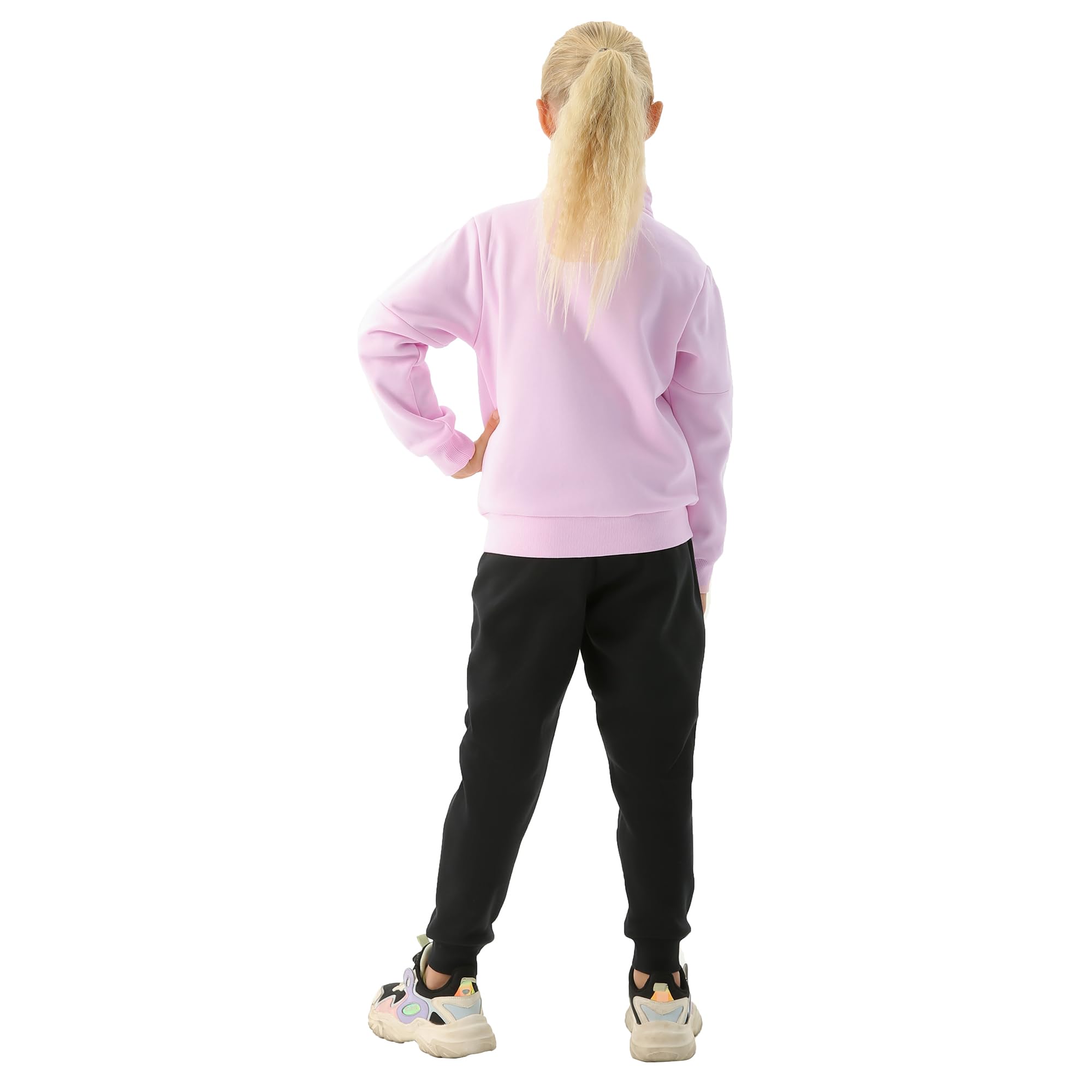 Chándal para niñas, conjunto de sudadera de 2 piezas con cremallera frontal completa, chaqueta clásica y pantalones, conjunto de chándal para niñas (4-15 años)