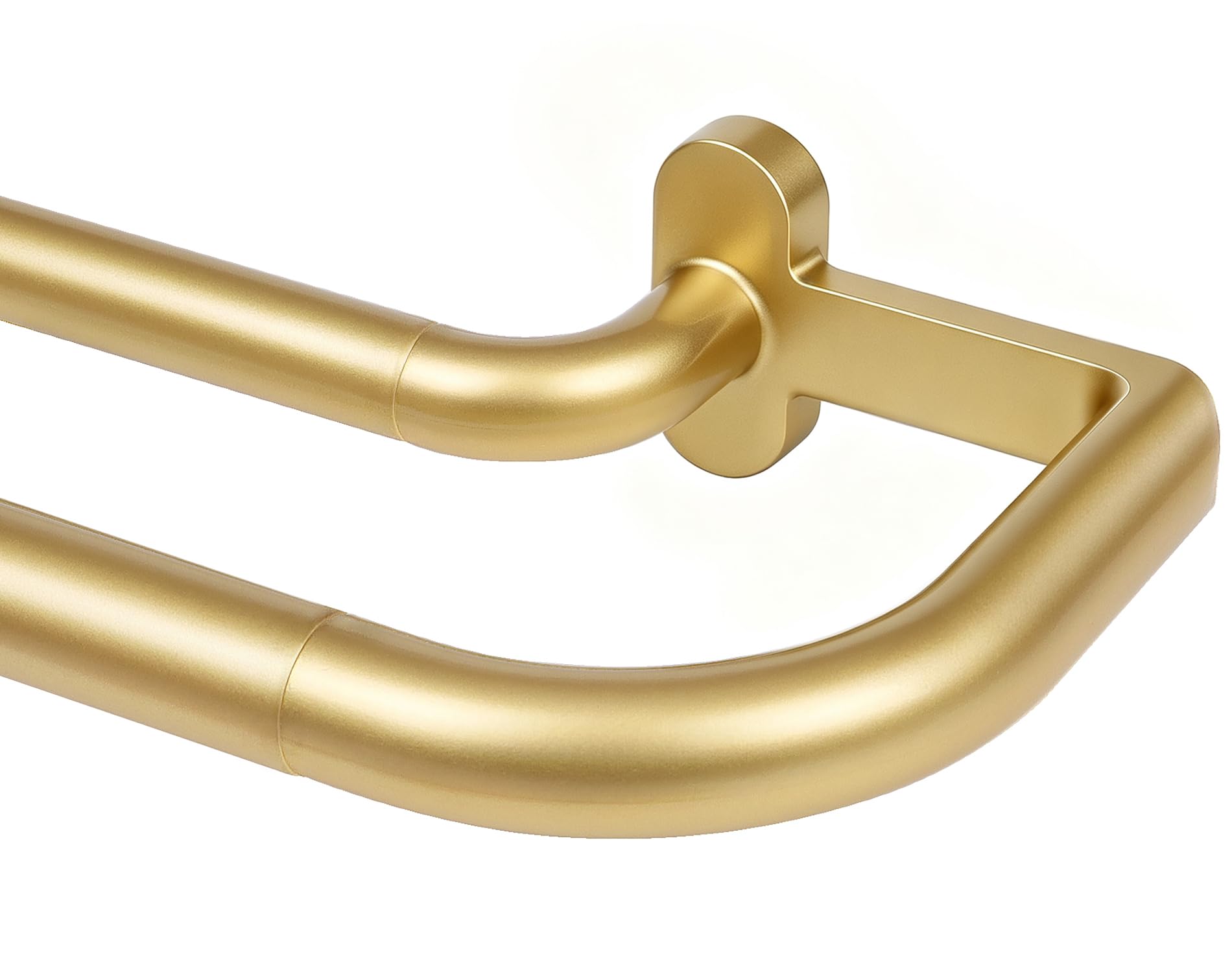 Photo 1 of TONIAL Double Wrap Around Curtain Rods for Windows, 32 to 58 Inch, Gold