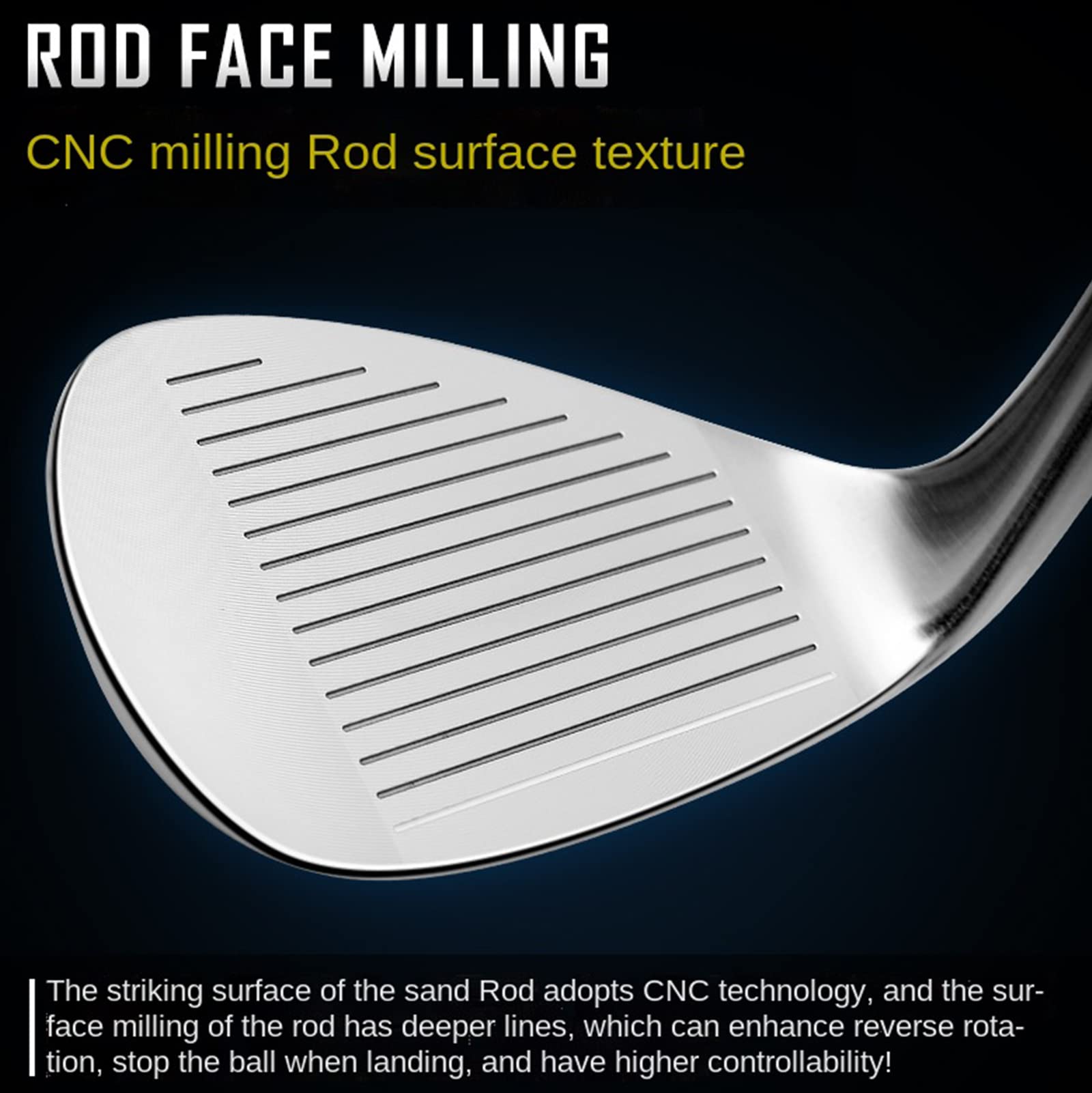 Golf Sandkeil 50-64 Grad - CNC Gefräst - Edelstahl - Für Rechtshänder