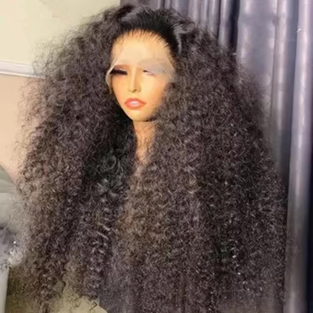 Haarpflege 13X4X1 HD Spitze Frontal Perücke Für Frauen Schwarz Tiefe Welle Vorgezupft Mit Baby Haar Cosplay Täglich