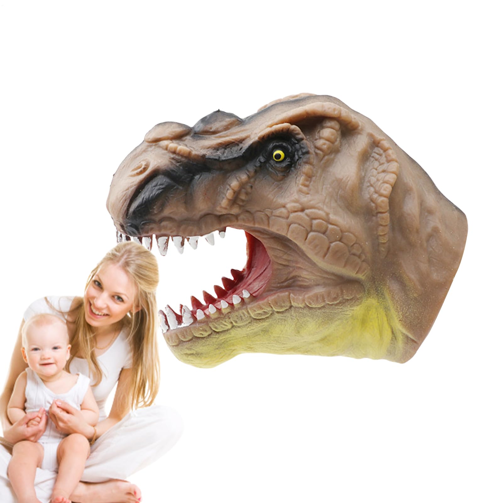 Animal Hand Puppets - Realistic Cartoon Crocodile Animal Shark Puppets | Soft Rubber Head Hand Toy, Swimming Pool Beach Bathing Toys for Party Favor, Teaching Props, Story Telling