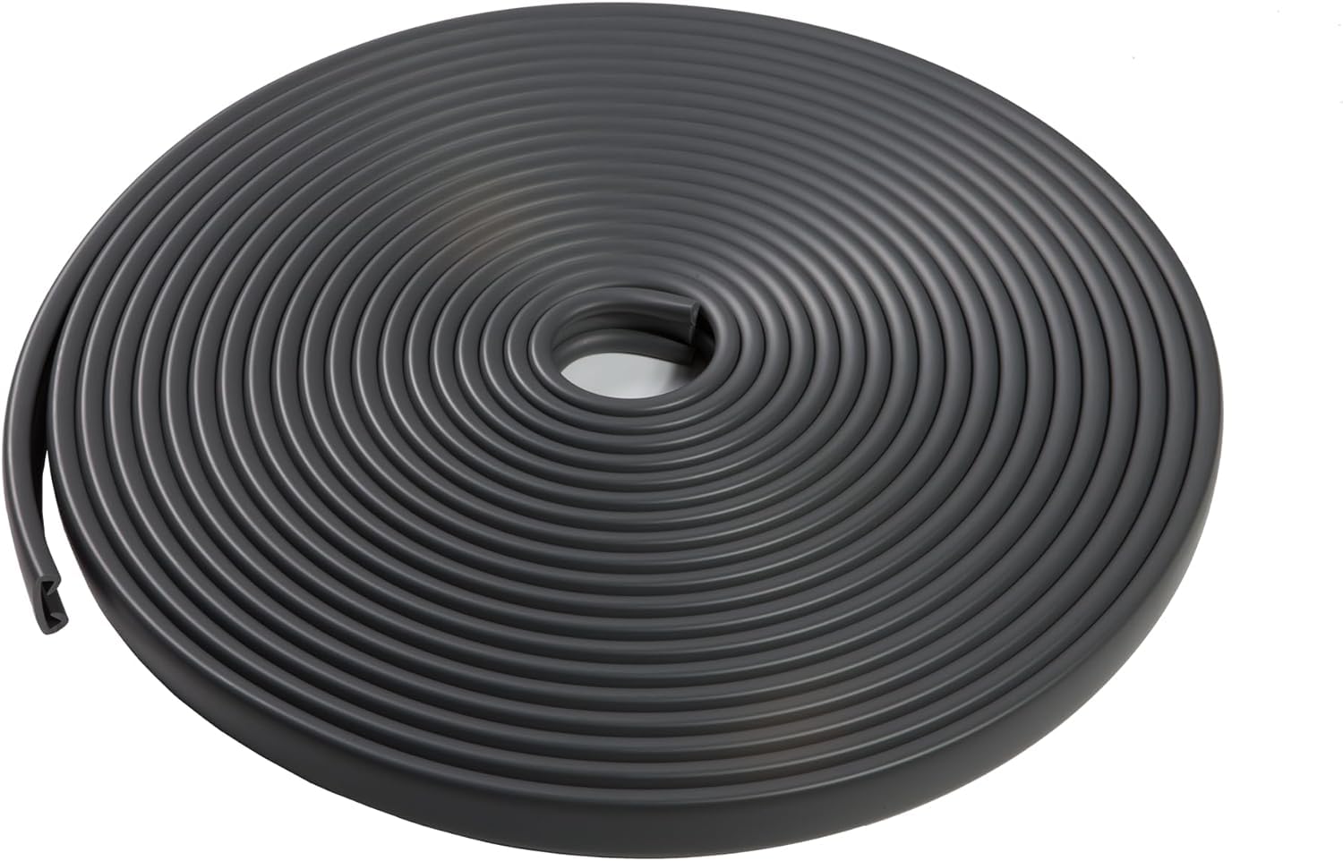 Quest - Corrimano in PVC di alta qualità per scale e ringhiere 40x8mm – Rullo (Grigio scuro, 10m)