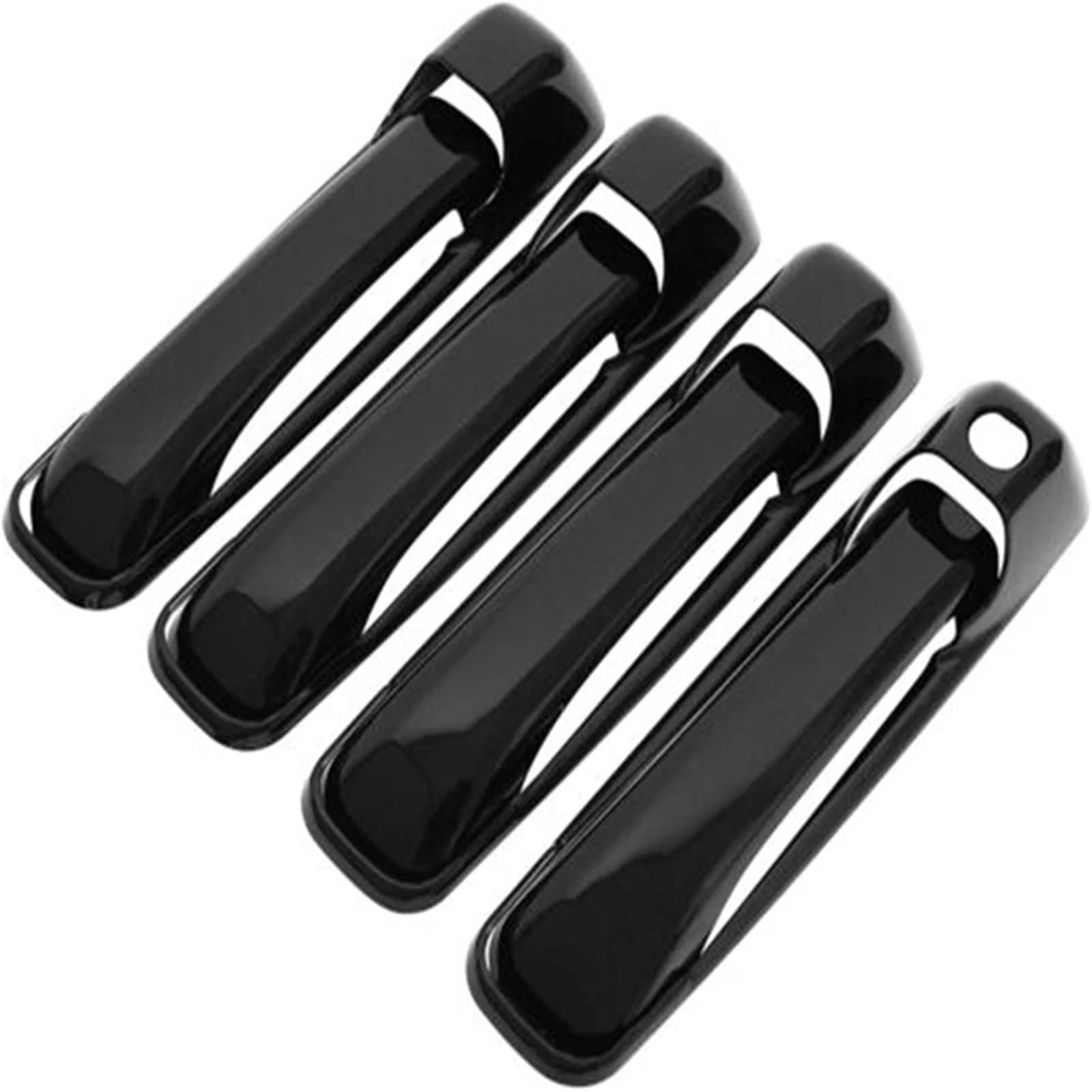 Cfayrlms One Color Door Pull Cover Compatible With Dodge For Ram For Pickup 1500 2009-2018 Door Handle Cover Car Exterior Styling Accessories 8Pcs Bright Black