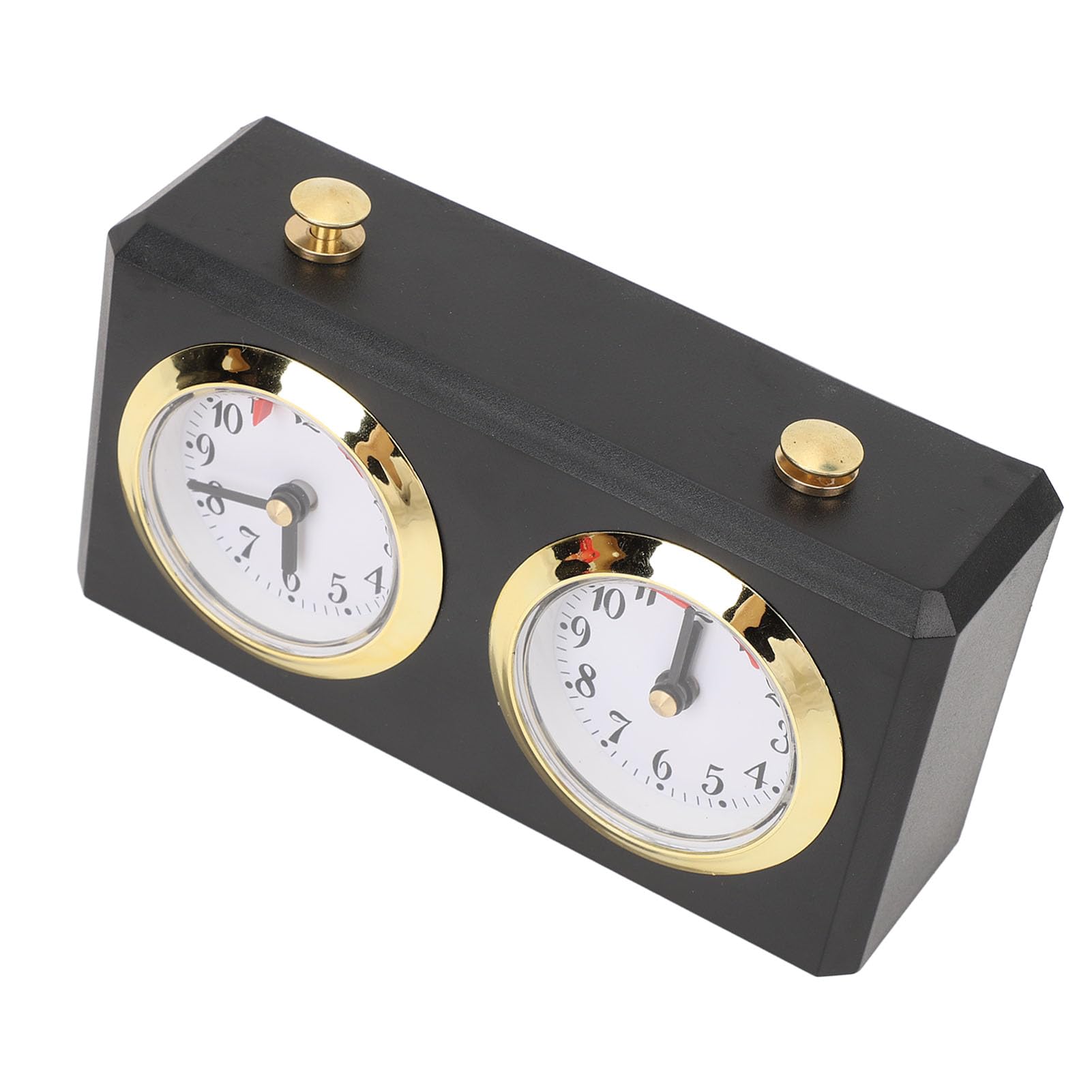 Horloge d'échecs analogique, mécanisme Multifonctionnel à remontage Professionnel, Portable, Grands Cadrans faciles à Lire, compétitions d'échecs Chinoises, minuterie (Black)
