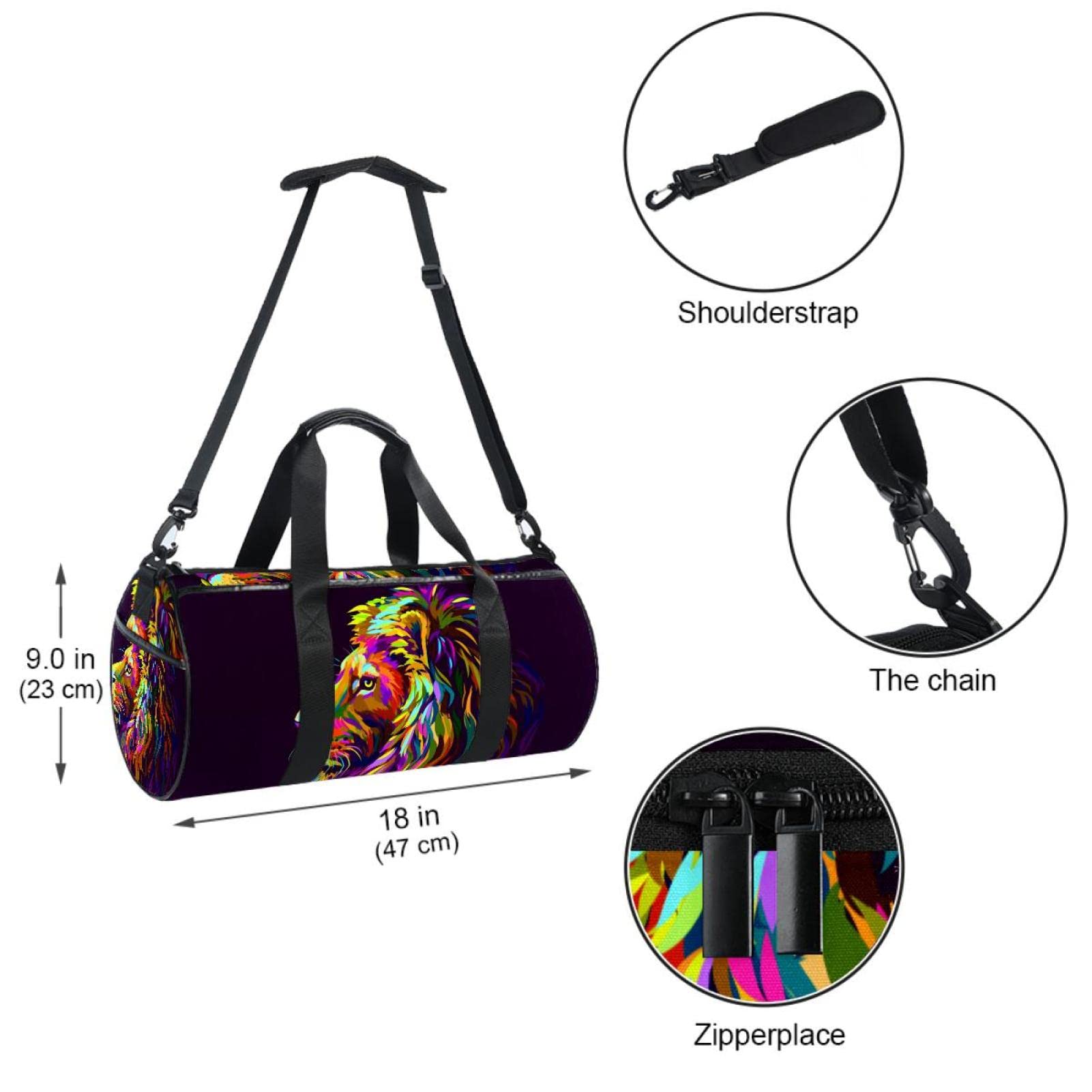 Sac De Sport Mignon Bag Sac Voyage Bagage Duffel Moderne Fitness Sac Molletonné Gym Vacances Sac Bandoulière Moyen Sac De Sport 24L 45x23x23cm