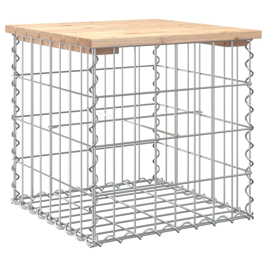 vidaXL Garden Bench Gabion Design 43x44x42 cm Solid Wood Pine