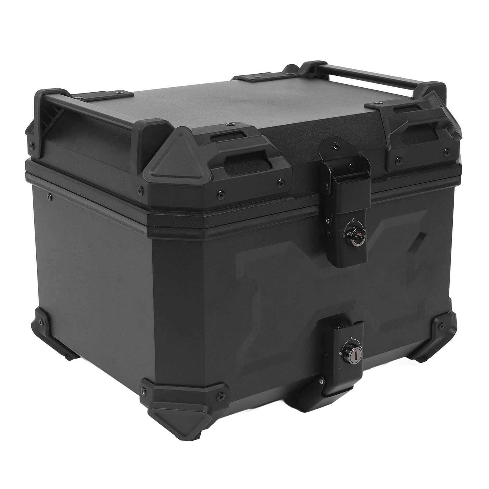 VGEBY Motorrad-Topcase, 45 L, ABS-Heckkoffer mit Edelstahl-Schließsystem, Universelle Montageplatte, Reflektierende Streifen, PU-Innenfutter für Pendler, Tourenfahrer